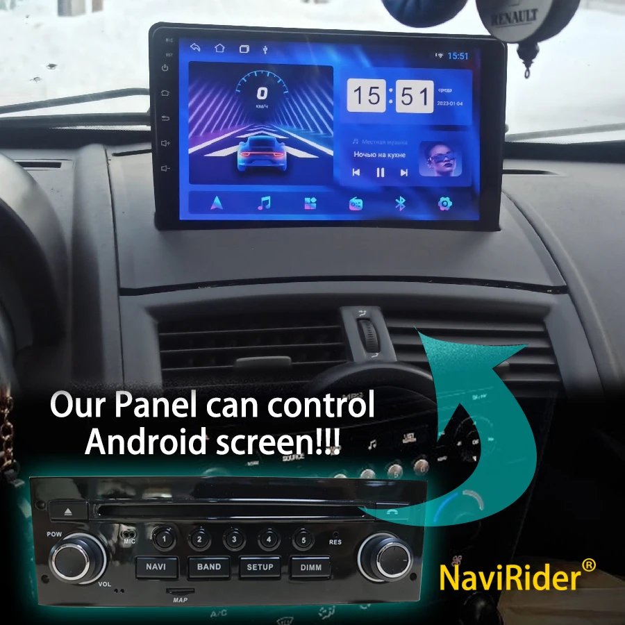 Panel de Control de estilo OEM con pantalla Android para RENAULT Megane 2,  reproductor de vídeo para coche, Plug to play, 2002-2008, RENAULT Fluence -  AliExpress