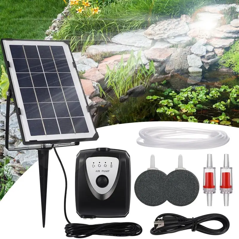 Pompe à oxygène solaire pour fontaine, oxygénateur de charge 62DC