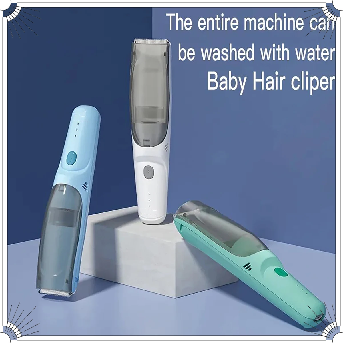 Baby Electric Razor Hair-Absorbing Baby Hair Clipper Children Waterproof Adult Household Electric Clipper