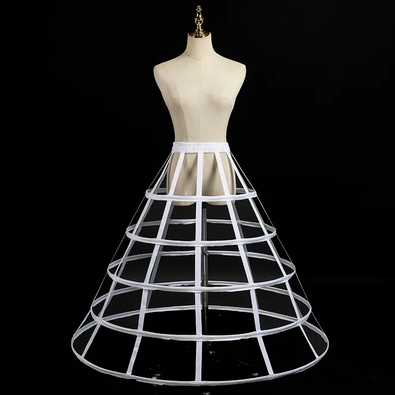 Vintage Underskirt Women's Dress Underskirt 5 Hoops Skirt Crinoline Cosplay Victorian Bustle Petticoats