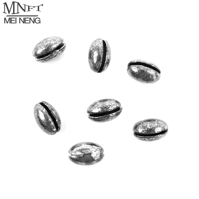 MNFT Oval Shaped Pure Lead Split Shots Trolling Fishing Sinkers 1B 2B 3B 4B  5B 6B 7B - AliExpress