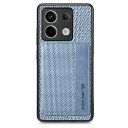 Premium RFID Blocking Leather Wallet Case with Magnetic Closure for MOTO G05 (Blue)