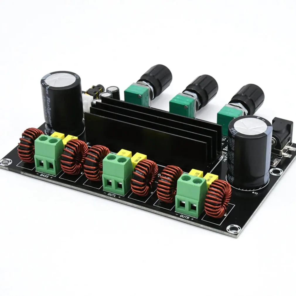 Hot XH-M573 TPA3116D2 보드 80W+80W+100W 2.1 채널 TPA3116 디지털 전력 증폭기 보드 1.2MHZ 베이스 서브우퍼 Dro[pshipping