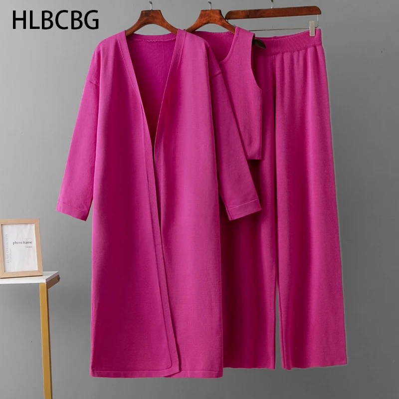 Women's Shawl Knitted Loose Three-piece Set Fashion Suits main image 1