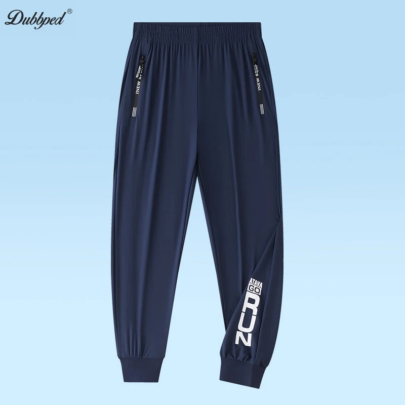 Dubbped Summer Boy's New Ice Silk Ultra-Thin Waterproof Sweat Absorption Kids Quick Dry Pants Outdoor Sports Jogging Camping