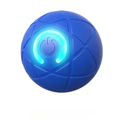 Rechargeable Interactive Electric Dog Toy Ball - Bite - Resistant USB - Powered Fun (Blue)
