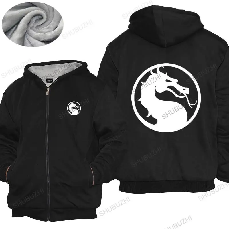 Mens luxury cotton hoodies Men's Mortal Kombat Dragon thick hoody shubuzhi Cotton Loose tops for him winter jacket drop shipping 2