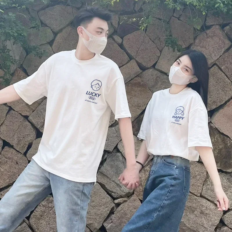 

2024 Lovers Couple T Women Men Newest Valentines Gift Printing Mr Mrs Couple Summer Matching Clothes for Lovershirt Cotton tops