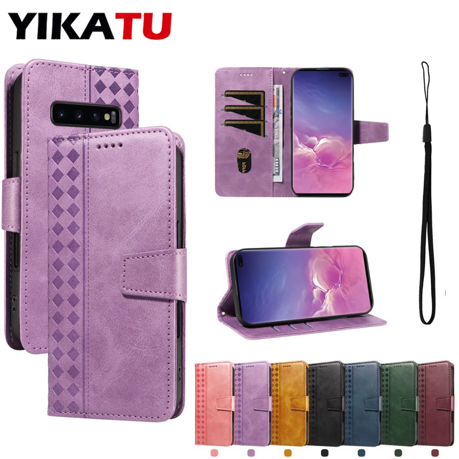 Premium Magnetic Leather Wallet Case - Universal Compatibility