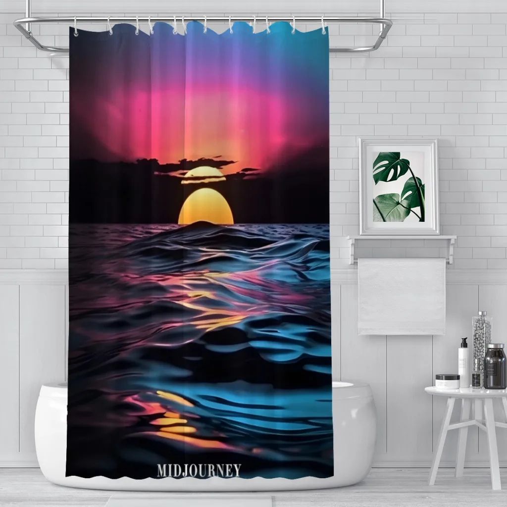 

Moon Shower Curtain Bathroom Decoration Shower Curtain Birthday Gift