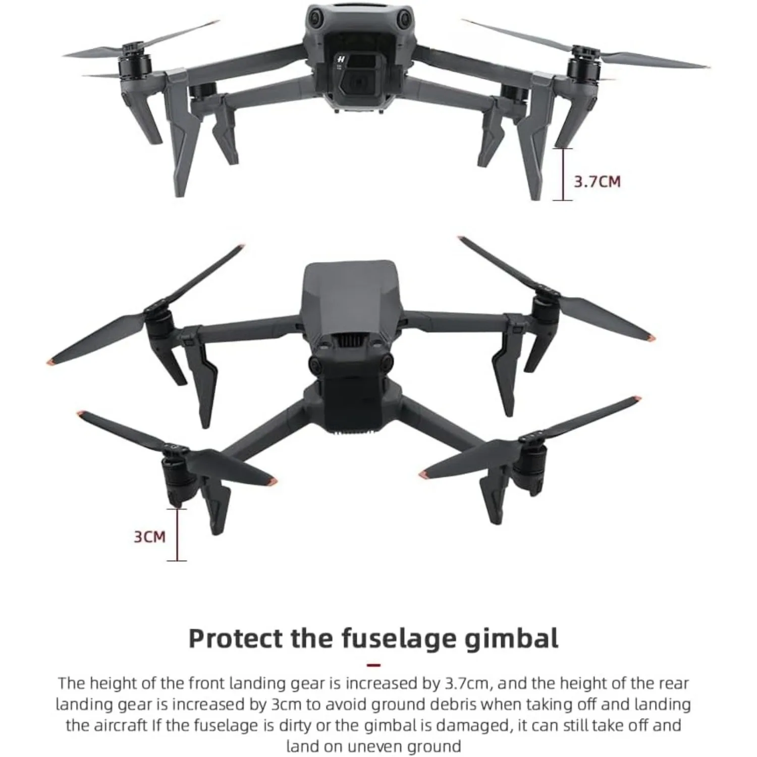 DJI Mavic 3 및 3 드론 교체용 액세서리와 호환되는 클래 랜딩 기어 다리 확장 장치