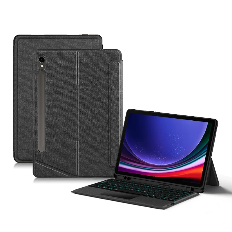 Teclado Mágico Inteligente para Samsung Galaxy Tab Capa Protetora para Tablet Português Hebraico Francês s9 11 Sm-x710 X716b X718u - Imagem 4