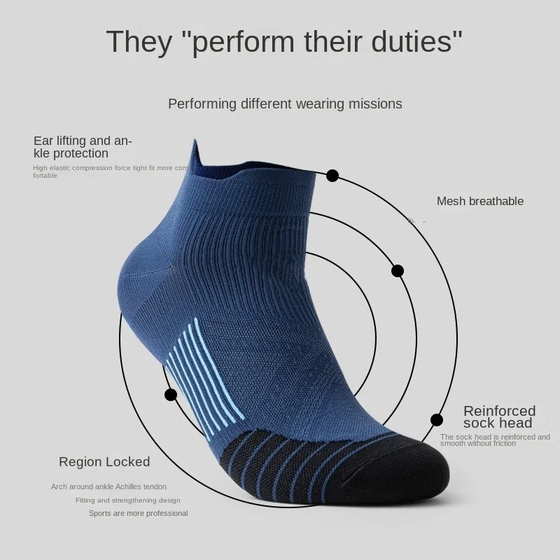 sports socks 4 Pairs/Lot Men Women Unisex Sport Gym Cycling Quick Dry Breathable Anti-sweat Socks