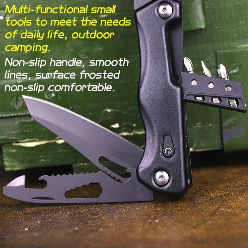 Outdoor multifunctional portable folding axe Hammer Stainless steel camping survival axe car broken window claw hammer tool 4