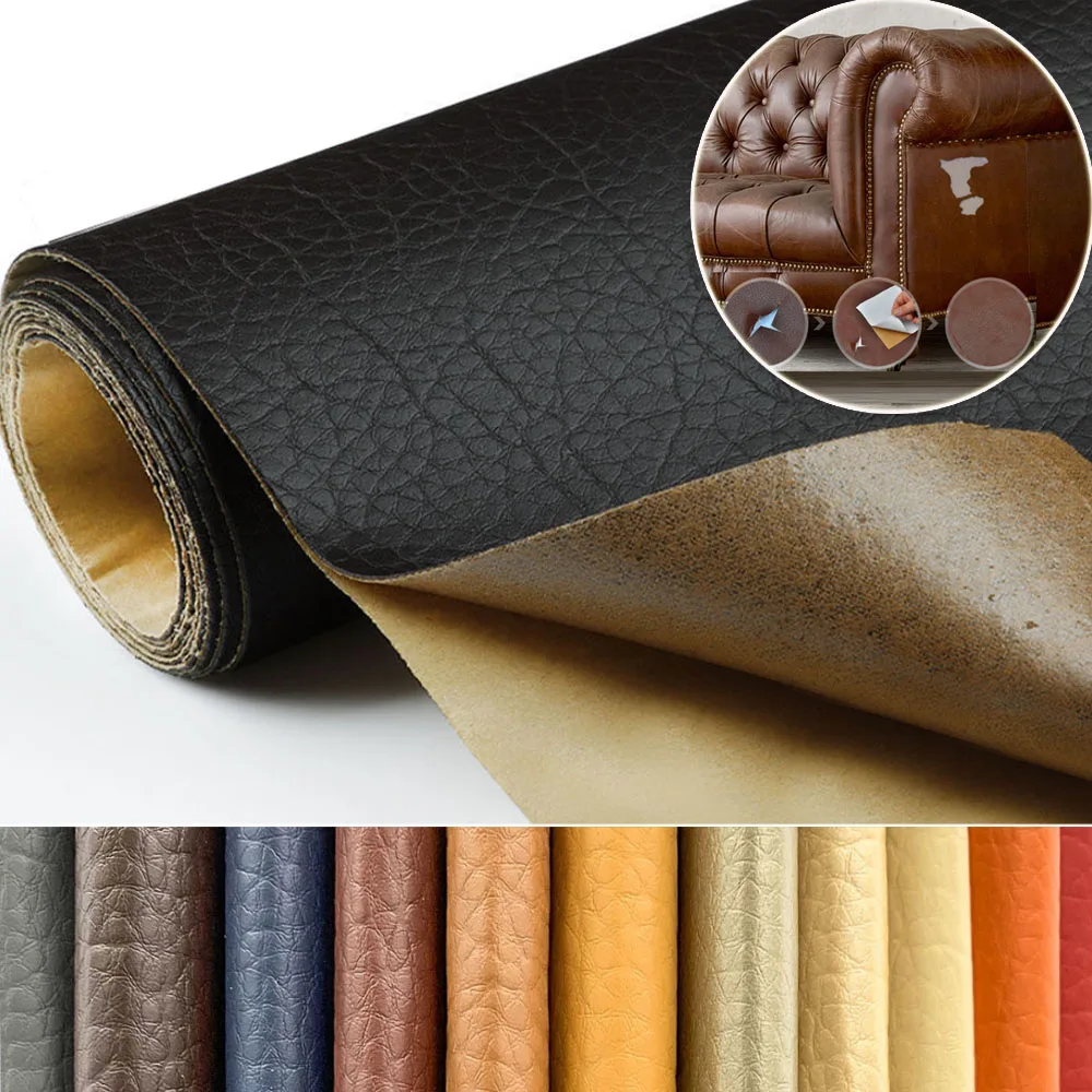 

self adhesive PU leather stickers sticky leather fabric sofa repair patches furniture renovation home improvement