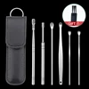 6Pcs/lot Ear Wax Cleaning Tools Stainless Steel Earwax Picker Portable Ear Wax Remover Curette Spoon Care Set for Baby Adults 1