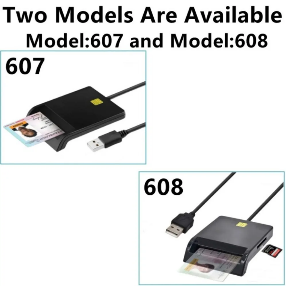 All in 1 USB Smart Card Reader For Bank Card IC/ID EMV SD TF SIM MMC readers USB-CCID ISO 7816 for Windows 7 8 10 Linux OS usb card reader