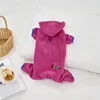 Cozy Winter Jumpsuit for Dogs & Cats, Warm Fleece Plush Full Body Onesie with Hood, Cute Pet Clothing 3