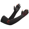 1 Pair Sports Arm Sleeves Outdoor Cycling Running Fishing Climbing Arm Cover Sun UV Protection Ice Cool Sleeves 5-finger Cuff 6