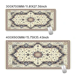 Luxurious Red Persian Texture XXL Gaming Mouse Pad - Premium Office Desk Mat (1000x500) - 400X900X3MM (Mousepad 3)