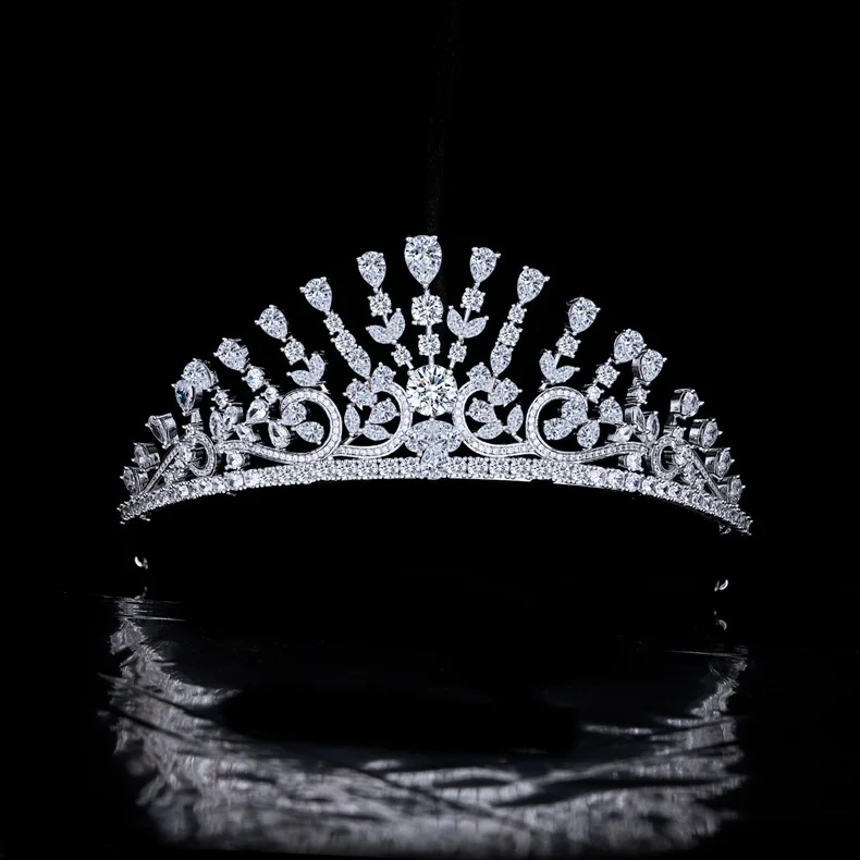 

High Retro Ornament Bridal Headdress Zircon Crown Wedding Accessories Wedding Wedding Hair Accessories Royal Crown