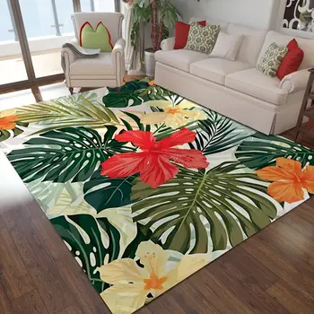 Tropical Plant Tropical Plant Tropical Plant Home Room Coffee Table Area Rugs Kitchen Porch Non-slip Floor Mats Living Room Doormat 3