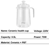 110V/220V Health Pot Office Porridge Cup Dormitory Mini Heat Water Cup Portable Bird's Nest Flower Tea Electric Stew Cup 500ML 5