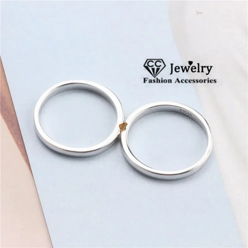 CC Lovers' Set Rings For Women And Men Classic Ring Fashion Jewelry Wedding Engagement Couples Ring Accessories CC1512