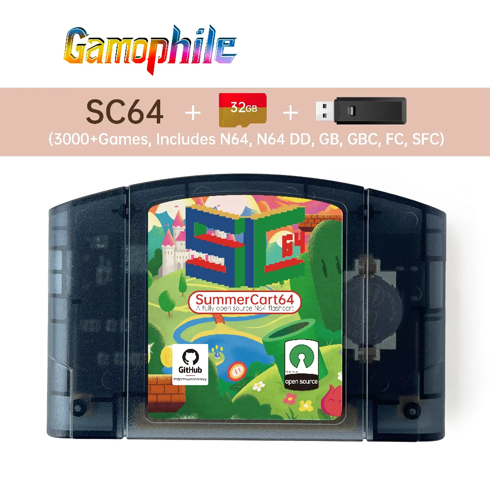 SC64 SummerCart64 N64 フラッシュカート任天堂 64 コンソールレトロ