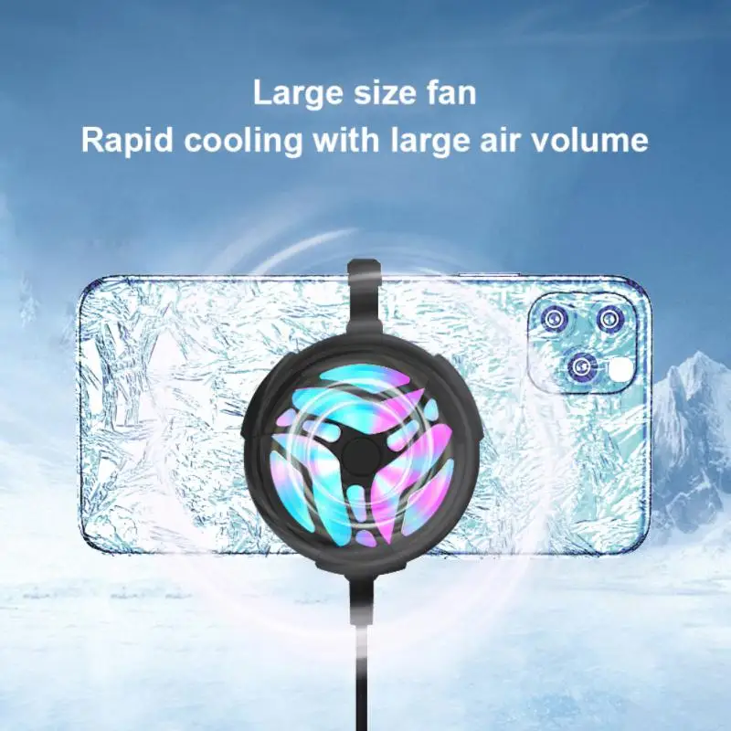 Smart Phone Cooling Fan Gaming Mobile Gamepad Cooler Fan Portable for Type-C USB Radiator for Redmi