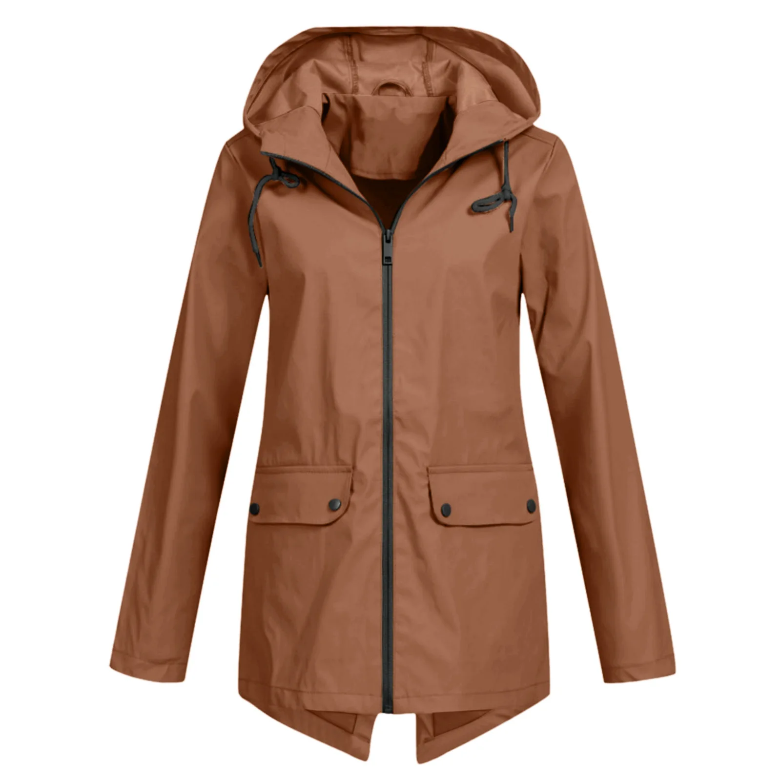 Waterproof Raincoat for Women Hooded Lightweight Outdoor Jacket