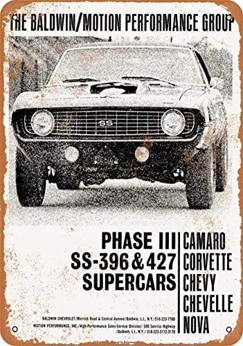 

Metal Vintage Tin Sign 1968 Baldwin-Motion Performance Cars-Metal Tin Signs, Home Kitchen Wall Retro Poster Plaque Mural Bar P