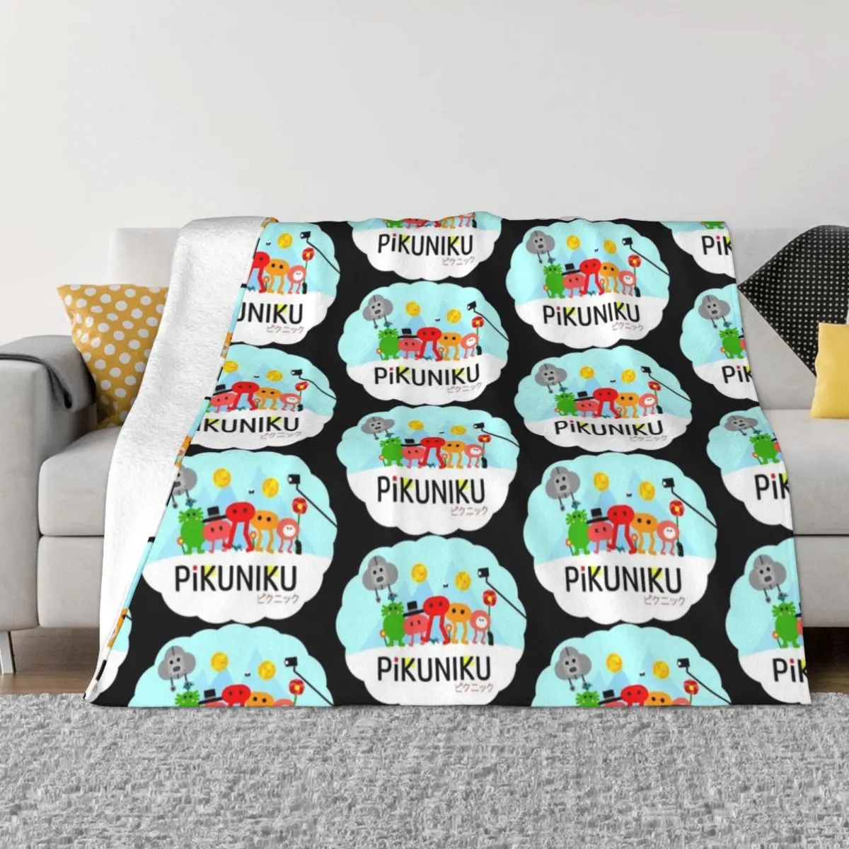 

PIKUNIKU Throw Blanket Furrys Retros Sleeping Bag Hairy Blankets
