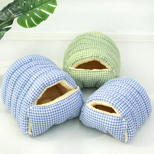 Cat Dog House Indoor Winter Thickened Foldabl Cat Sleeping Bag Cozy Soft Warm Semienclosed Small Pet Bed Snuggle Sack 3