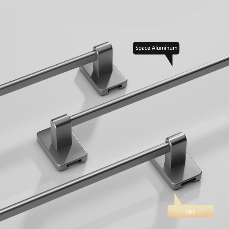 Description Picture 6 of itemBathroom Towel Holder Self-Adhesive Balck Towel Rack Non Perforated Suction Cup Wall Mounted Towel Hanger Bathroom Accessories