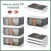 plastic storage bins with lids-76Quart large foldable storage containers,Durable stackable storage drawers for bedroom 3