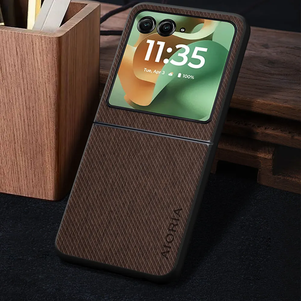 Luxury Vintage Cloth Pattern Leather Phone Cover