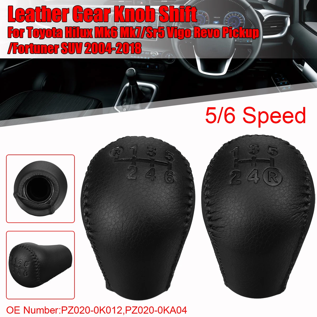 

5 6 Speed Car Manual Gear Shift Knob Manual Transmission Transfer Gear Shift For Toyota For Hilux