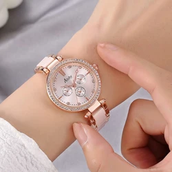 2023 Year watch for women New Beautiful Alloy Quartz Casual Luxury Fashion Metal Band Ladies Charm Crystal Diamond Wristwatches