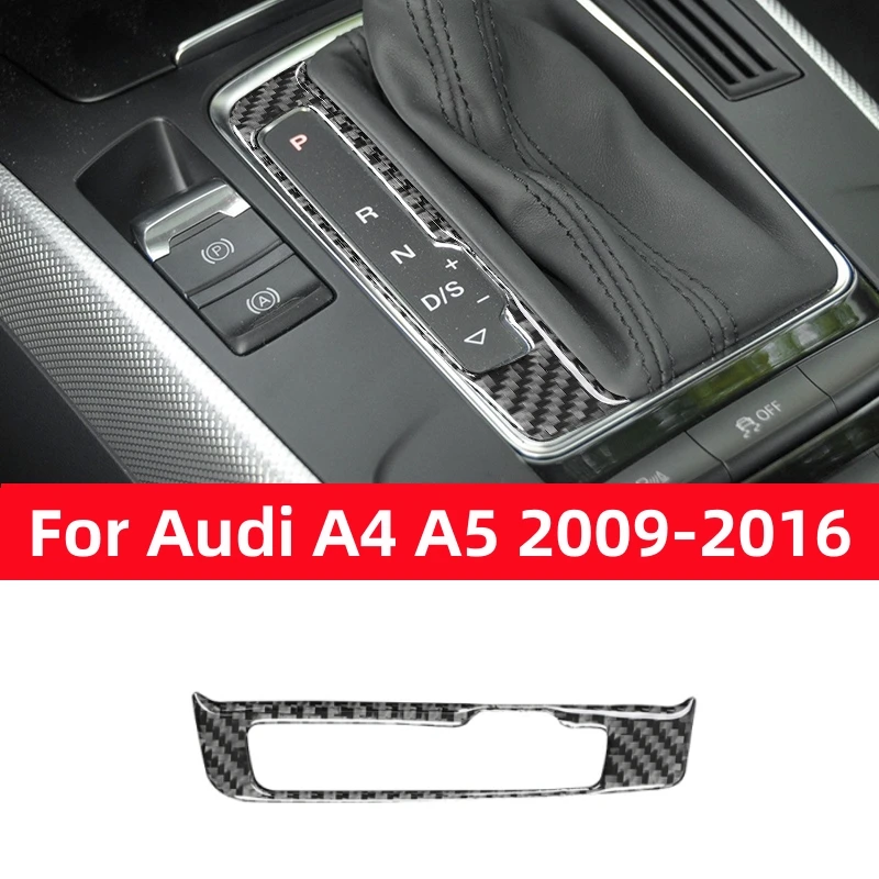 

For Audi A4L A4 B8 2009-2016 Q5 2009-2017 A5 2008-2017 Car Accessories Carbon Fiber Auto Gear Panel Display Box Trim Sticker