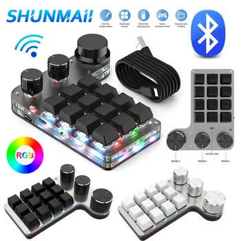 USB Custom Keyboard Programming Macro Knob Mechanical Keyboard Mini Button Photoshop Gaming Hotswap Keypad for Macbook Laptop 1
