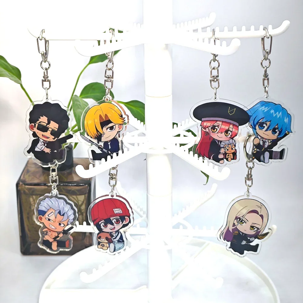 Cartoon Anime Pendant Keychains Holder Car Key Chain Key Ring Mobile Phone Bag Hanging Undead Unluck