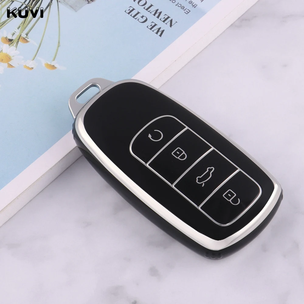 Deluxe TPU Keychain Car Key Cover and Holder