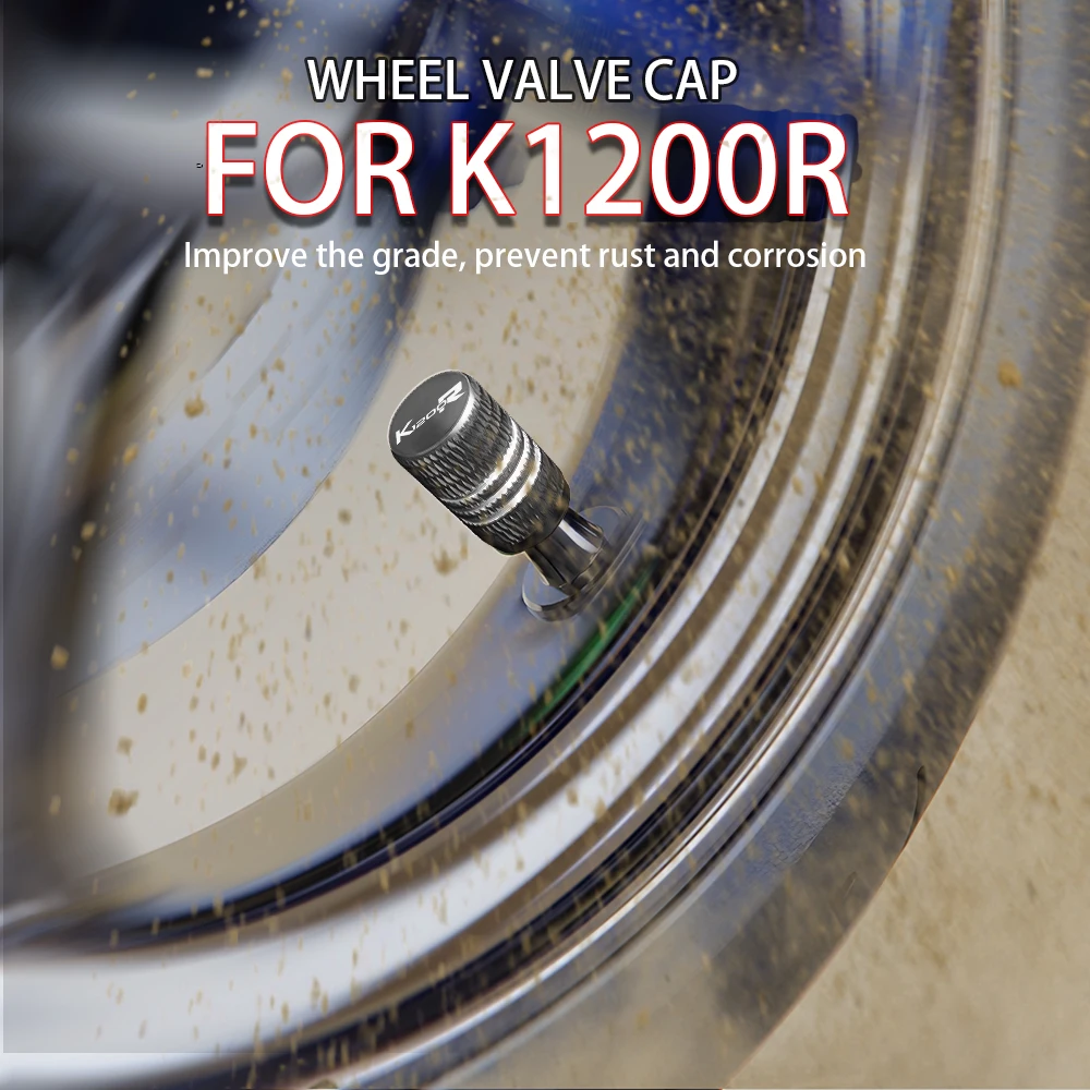 

Motorcycle Tire Valve Cover Aluminum Tyre Rim Covers for BMW K1200R Accessories K1200 1200R K 1200 R K1200RS S RS 2005 2007 2008