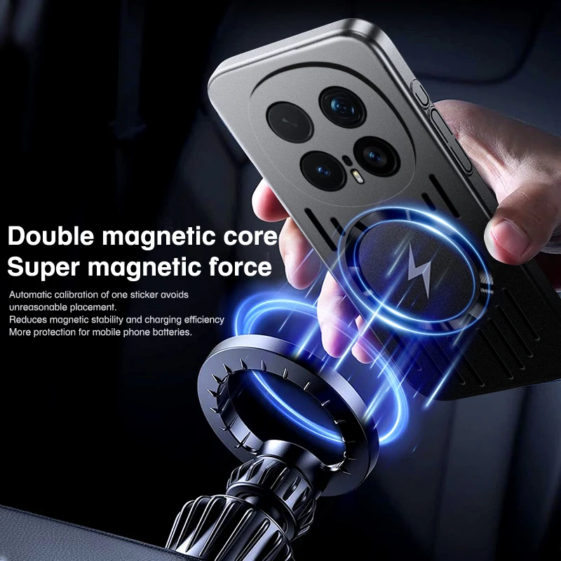 Enhanced Heat Dissipation Magnetic Hard Phone Case with Breathable Design