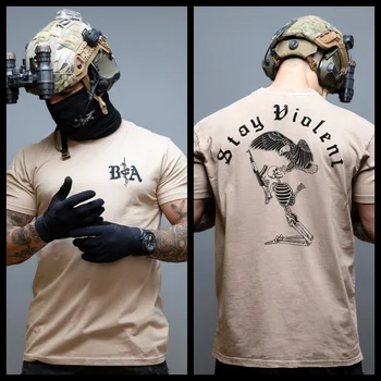 Nuova T-shirt traspirante in cotone Stay Violent per sport di cross-country