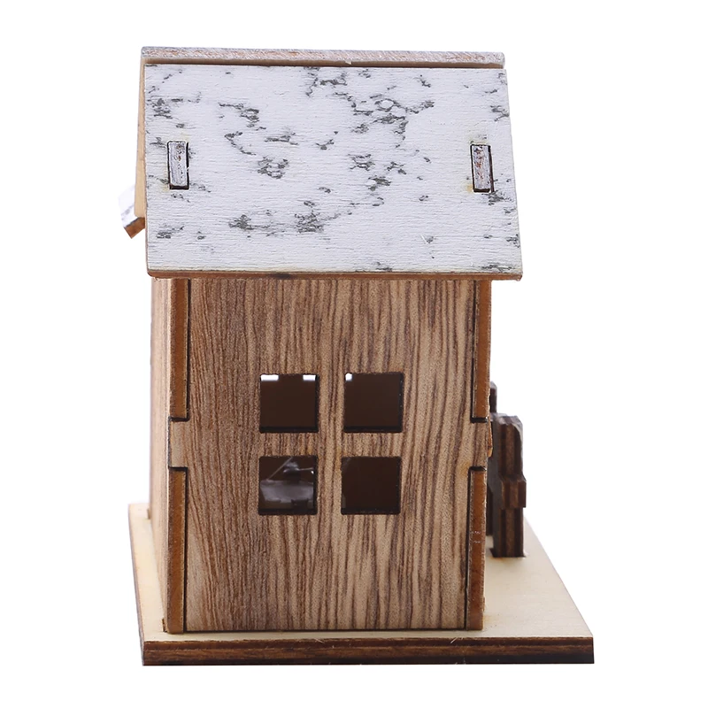 Description Picture 6 of itemChristmas House Cottages DIY Toys Ornament Landscape Decor Dollhouse LED Luminous Wooden Deskop Decoration Happy New Year Gifts
