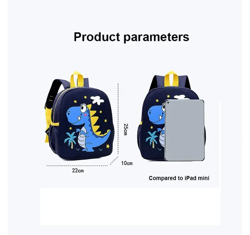 Cute Cartoon Dinosaur Baby Backpacks Kindergarten Schoolbag Children Boys Girls School Bags Adjustable Animals Kid Backpack - 2