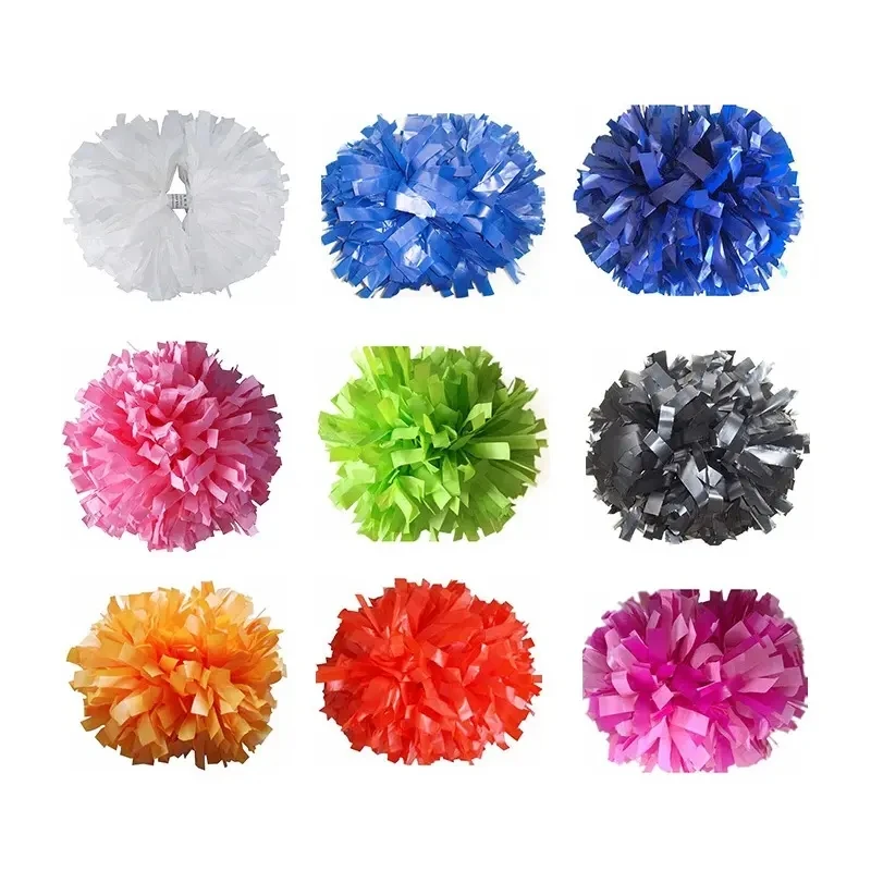 Cheerleader Pom Pom,plastic red and plastic royal blue mix white,Size , Baton Handle, 1 Piece