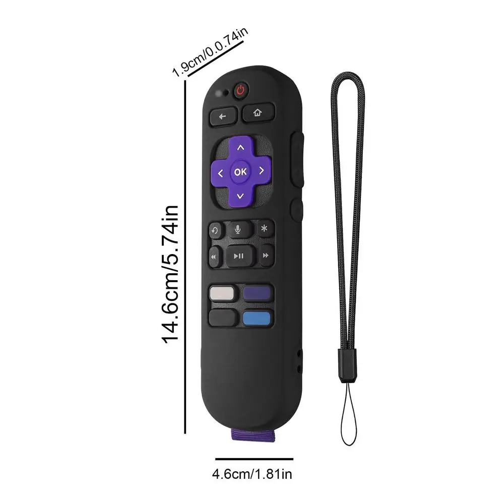 Silicone Protective Case for Roku Remote - Shockproof & Washable Sleeve